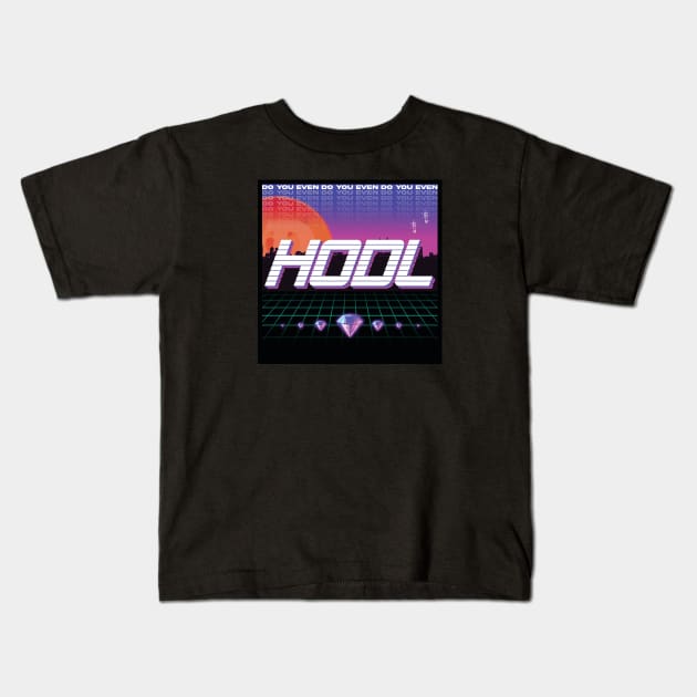 Doge! HODL! Vaporwave! Kids T-Shirt by NerdvanaNC